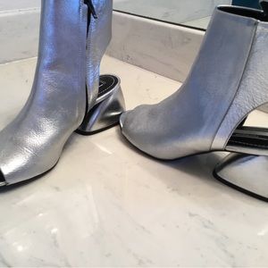 TOP SHOP silver leather